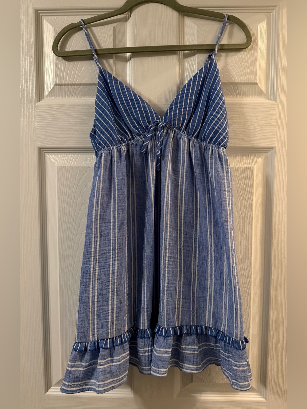 No Boundaries Blue and White Striped Dress